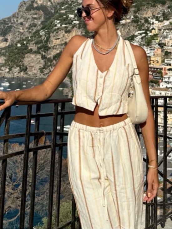 l*space Tops - L*Space Beach House Linen-Blend Vest